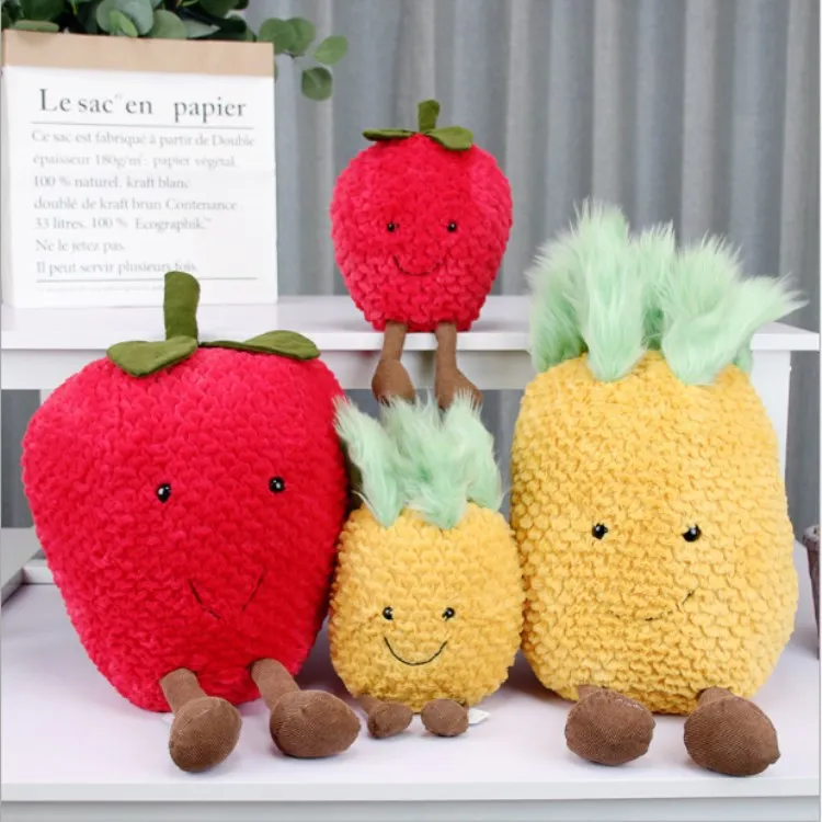 

Cute Stuffed Fruit Strawberry Pineapple Doll Soft Plush Toys Gifts for Kids