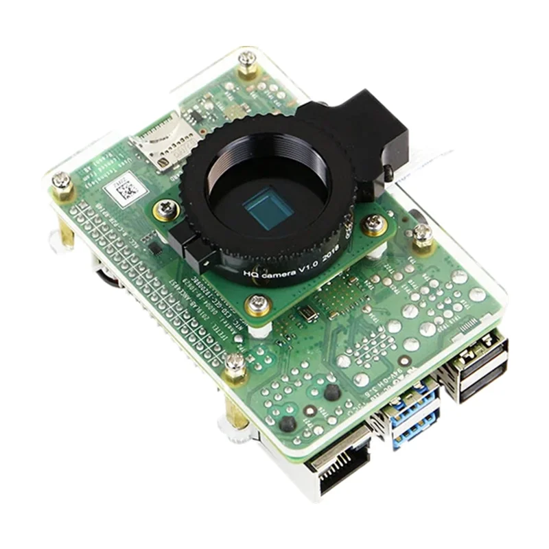 Акриловый чехол для Raspberry Pi с монтажными отверстиями официальной камеры HQ и