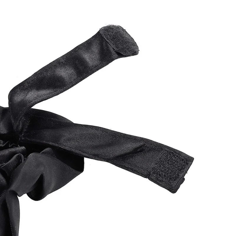 

2PCS Halloween Carnival Party Gothic Style Black Lady Gloves Polyester and satin Material 20*12cm