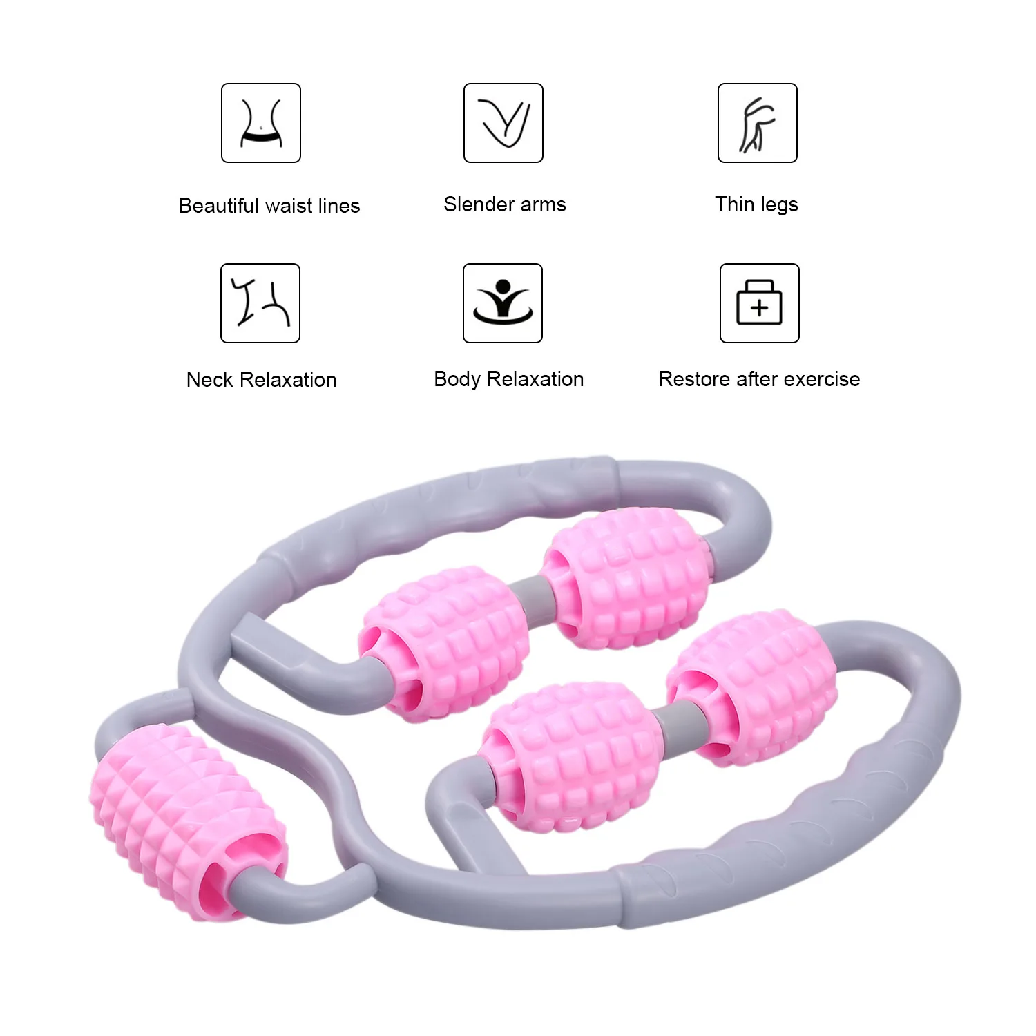 Массажер для ног 360 ° релаксационный ролик мышц зажим массажная палочка йоги