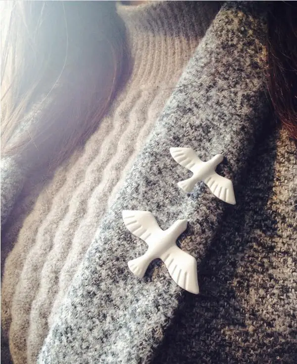 Брошь в виде животных акриловая винтажная белая брошь голубя птиц много булавки