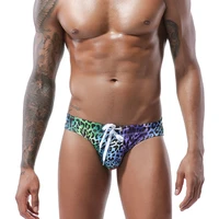mens swimwear low rise swimming briefs men sexy leopard flower print swim trunks beach shorts surffing bathing suits beachwear