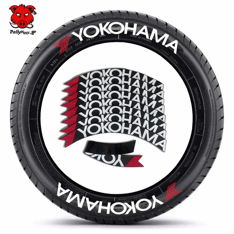 

8Pcs/Lot 1.45″ Car Tire Decor Stickers Car Tuning Universal 3D Permanent PVC Joined Letter Decal Tire Decoration for ADVAN
