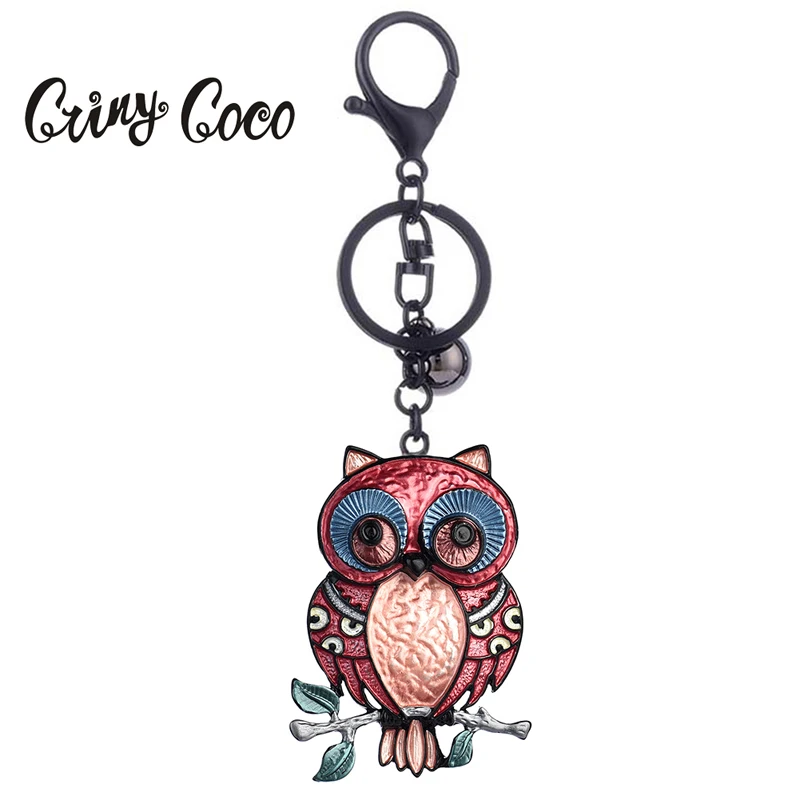 2019 красочные эмалированные брелоки Сова для женщин и девочек модные из сплава