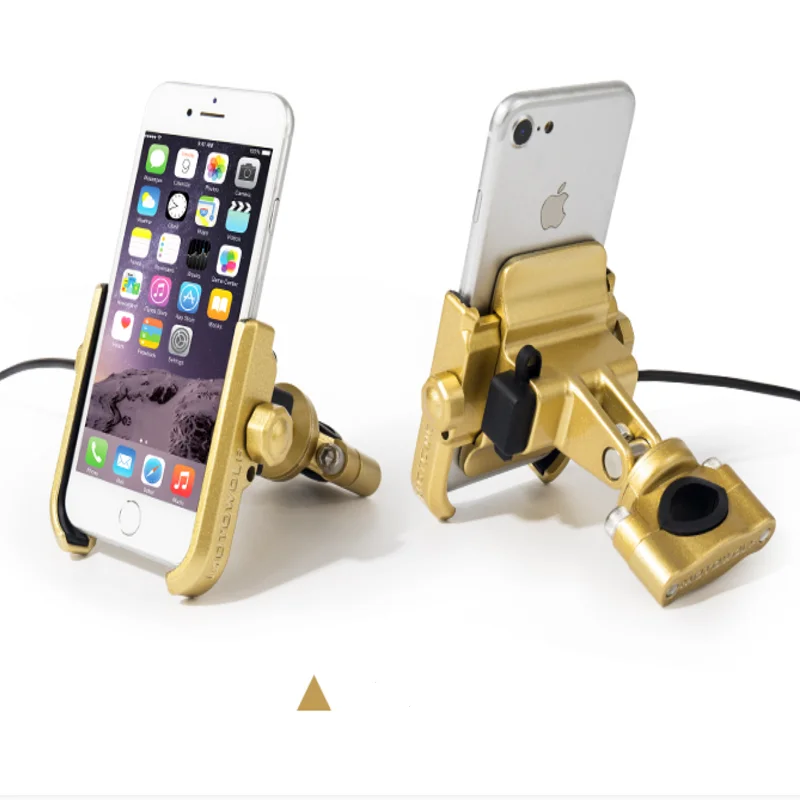 

Motorcycle Bicycle Phone Holder with USB Charger Handlebar Bracket for Car Motorbike GPS Stand for 4-6 inch Mobile Phone