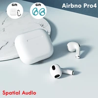 airbno pro4 waterproof bluetooth 5 1 earphones tws earbuds in ear headphones spatial audio for iosandroid with protective case