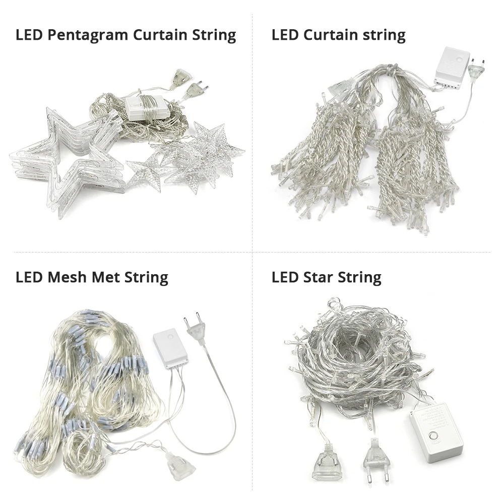 Гирлянда сосулька 220 В с европейской вилкой садовая газонная лампа занавеска