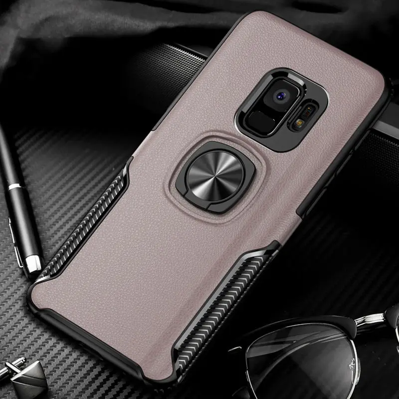 Противоударный чехол для samsung Galaxy S9 плюс S10 S8 S10E Note8 Note9 A6 A8 Note 9 A70 A50 A40 кольцо крышки samsung S9Plus чехол s - Цвет: Rose Gold