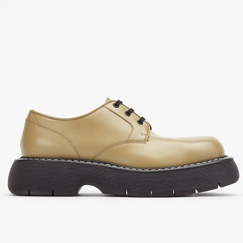 

Мужские повседневные оксфорды, разноцветные кожаные лакированные туфли на толстой подошве, мужские панковские туфли без шнуровки, мотоциклетная обувь, современные большие размеры