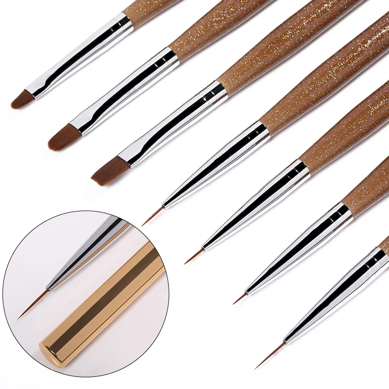 1 шт. УФ гель кисточка для ногтей кисть рисования подводка глаз смешанные размеры