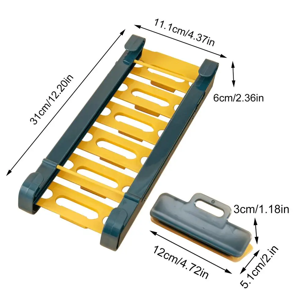 

Adjustable Stretchable Refrigerator Organizer Drawer Rack Refrigerator Pull-out Drawers Hanging Retractable Storage Rail Rack