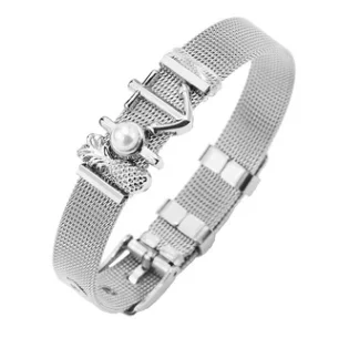 

Fashion bear Bangle Bracelet Jewelry for Women Girls men Stainless Steel New Design Gifts Accessories wholesale cheaper price