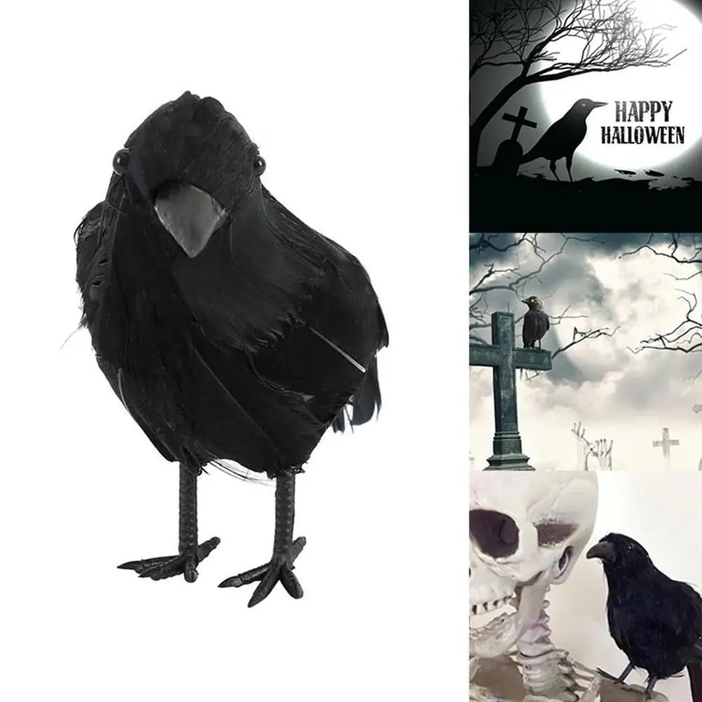 

Fidget Toys Kawaii Simulation Black Crow Animal Model