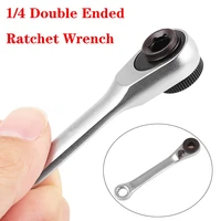 screwdriver bit tool contain 1 x ratchet handle wrench repair tool mini 14 inch double ended quick socket ratchet wrench rod