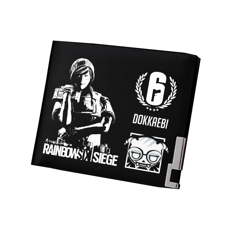 6 Tom Clancy's Rainbow Six Siege мужской короткий кошелек Pu кожаный кошелек игровой ID держатель для карт Подарочный кошелек сменный кошелек - Цвет: 6