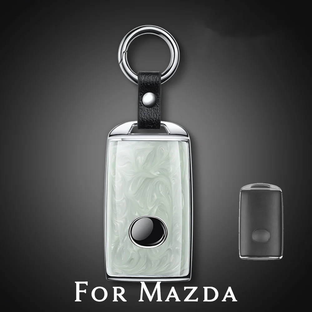 

Zinc Alloy Vitodeco 4-Button Smart Remote Car Key Case Fob Cover For 2019 - 2021 Mazda 3,CX-5,CX-30 Accessories