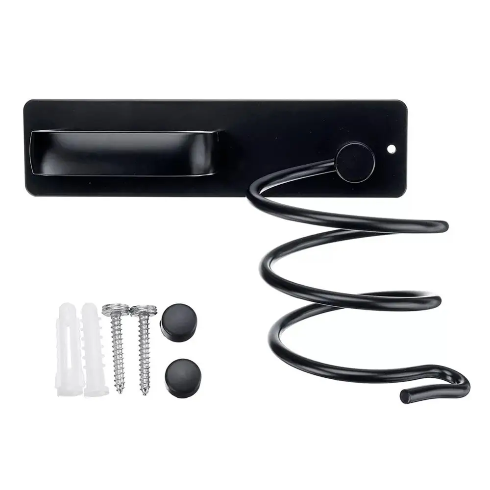 Spiral Wall Mounted Hair Dryer Storage Organizer Rack Holder Hanger Using in Bathroom Salon Stylist Tool Drier dryer rack | Обустройство