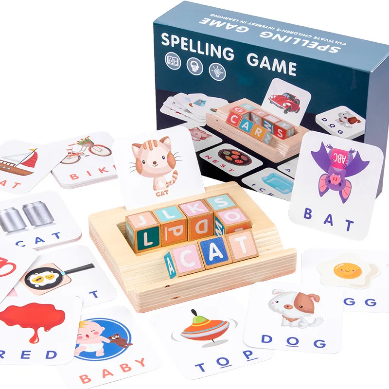 

Montessori Matching Letter Games Children's Educational Toys Alphabet Spelling Words Learn English Parent-Child Interactive Toys