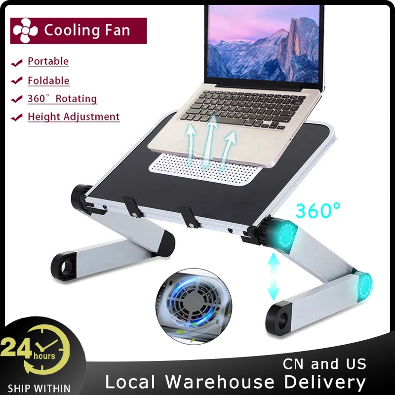 Стол для ноутбука Регулируемый портативный из алюминиевого сплава подставка под
