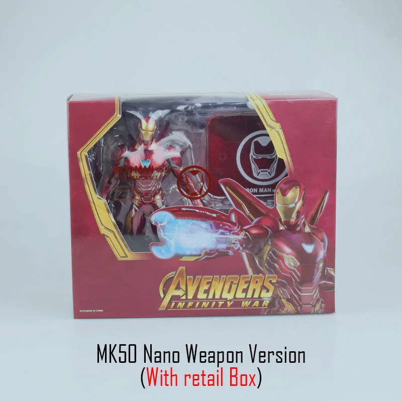 Nano Weapon Inbox Чудный Фильм Мстители 4 эндигра SHF Железный человек MK50 нано набор оружия 2 фигурка Коллекционная модель игрушки куклы подарок - Цвет: Nano Weapon Inbox