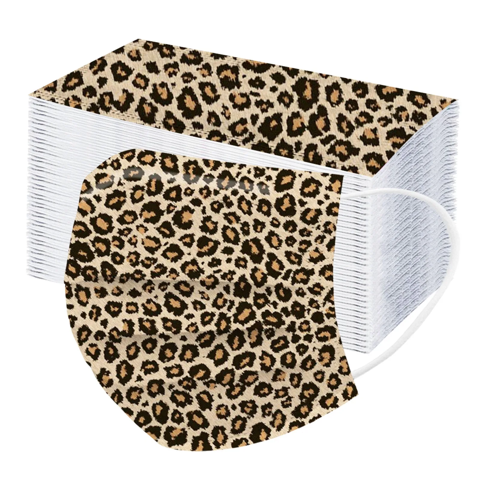 

Adult Disposable Mask Fashion Lace Leopard Three Layer Breathable Protective Anti Pollution Dust Masks 3ply Ear Loop Face Mask