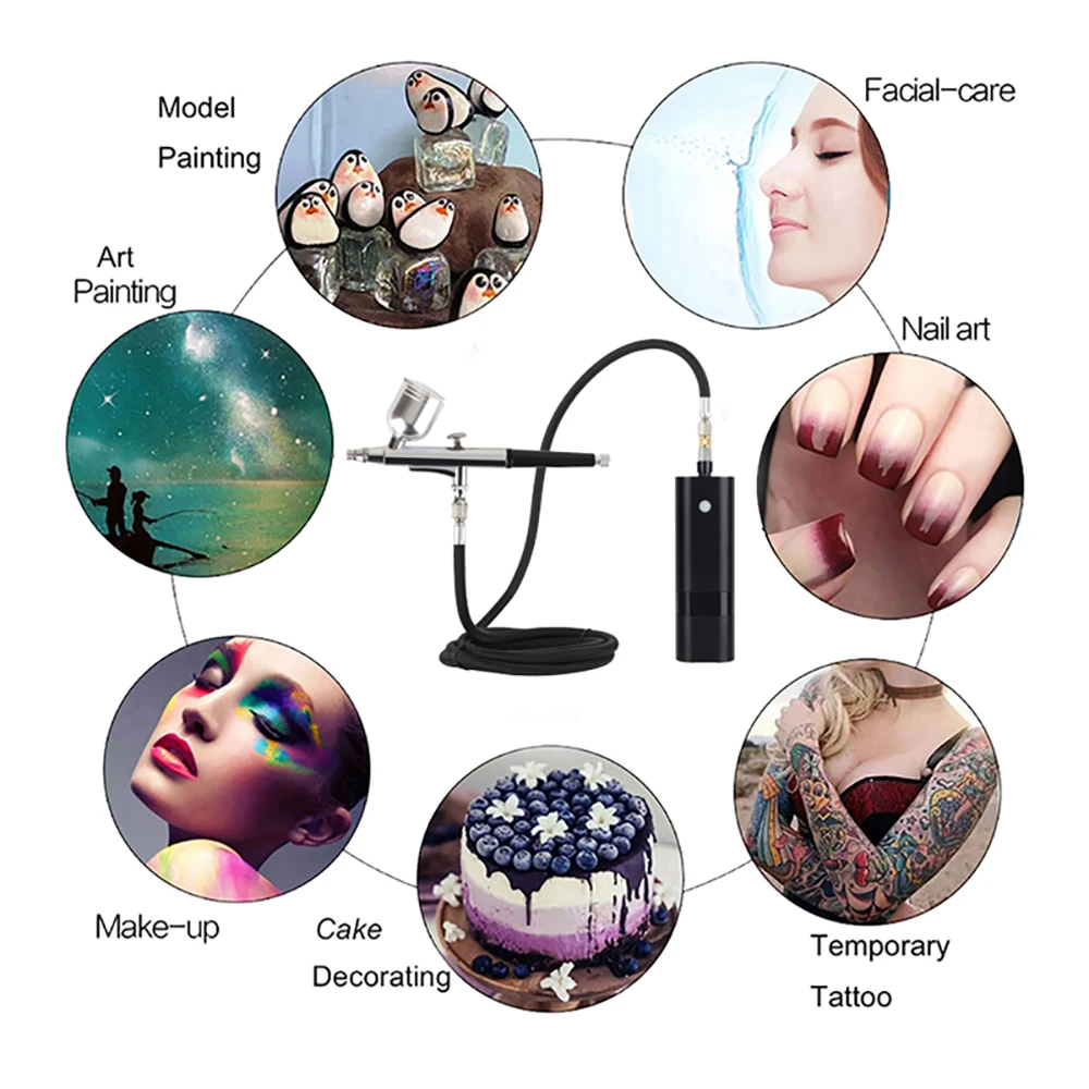 TM80-131 беспроводной Перезаряжаемый Аэрограф высокого давления с компрессором для