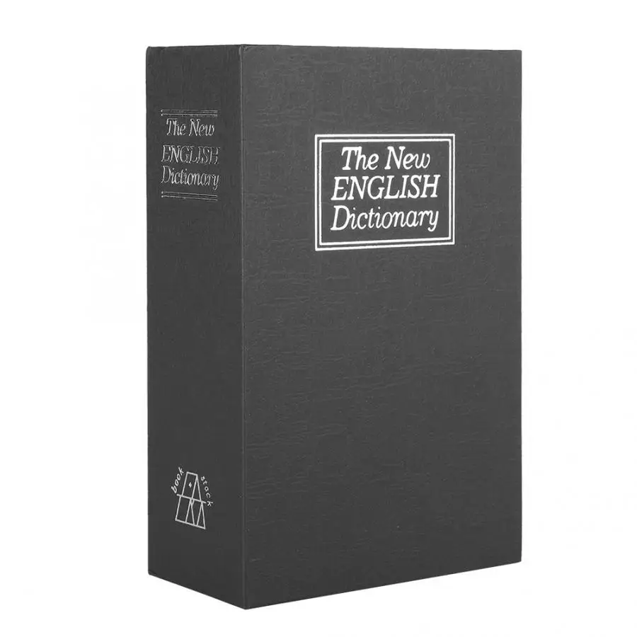 Storage Box Black English Dictionary Safe Money Jewelry Collection Case with 2Keys jewelery box | Безопасность и защита