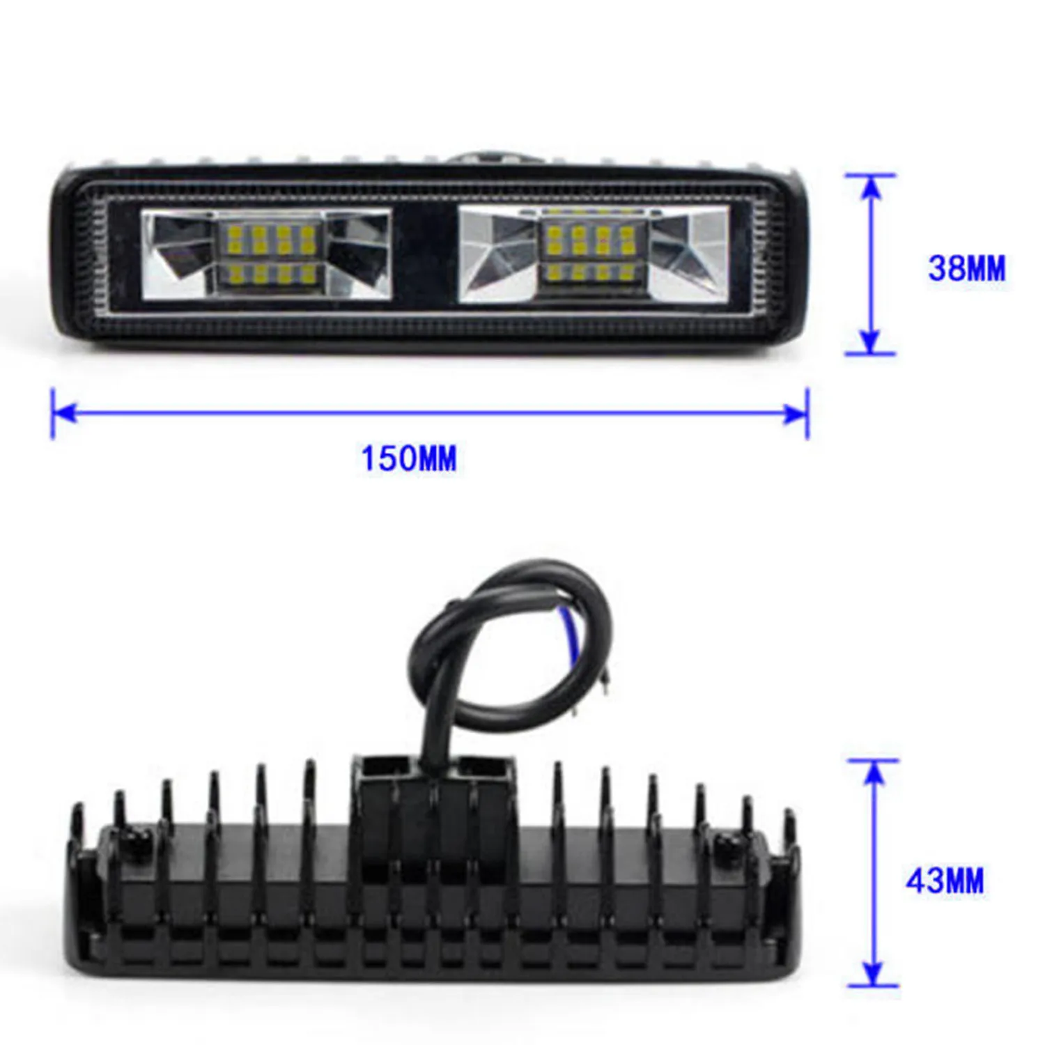 

Universal Fog Light Professional 2x 48W 12V 16LED Work Bar Spot Beam Driving Lamp For SUV Off-Road Newest Best