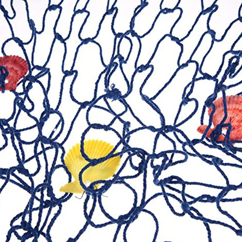 Синий бежевый Средиземноморский Морской стиль мягкие украшения ажурные