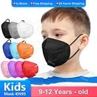 Детские черные маски для лица KN95 fpp2 masken ffp2 маскарадные маски Необычные однородные для детей 12 лет маска ffp2mask fp2