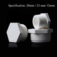 male thread plug pvc pipe screw fitting tube end caps plumbing accessories white grey