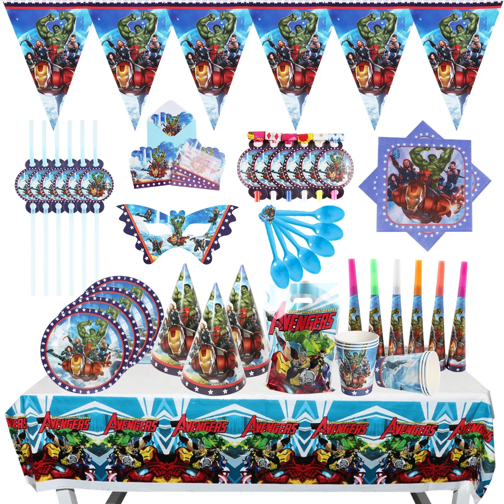 

Тарелки и столовые приборы «мстители»