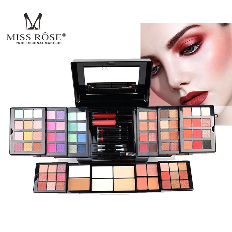 

missrose New 2021 84 colors makeup set eyeshadow palette is not easy to discolor beginners full set of beauty gift Gift box box