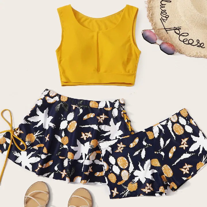 Новинка 2020 комплект из 3 предметов костюм двойка с оборками юбка накидка