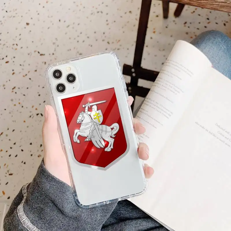 

Republic Belarus National flag Phone Case Transparent for iPhone 11 12 mini pro XS MAX 8 7 6 6S Plus X 5S SE 2020 XR