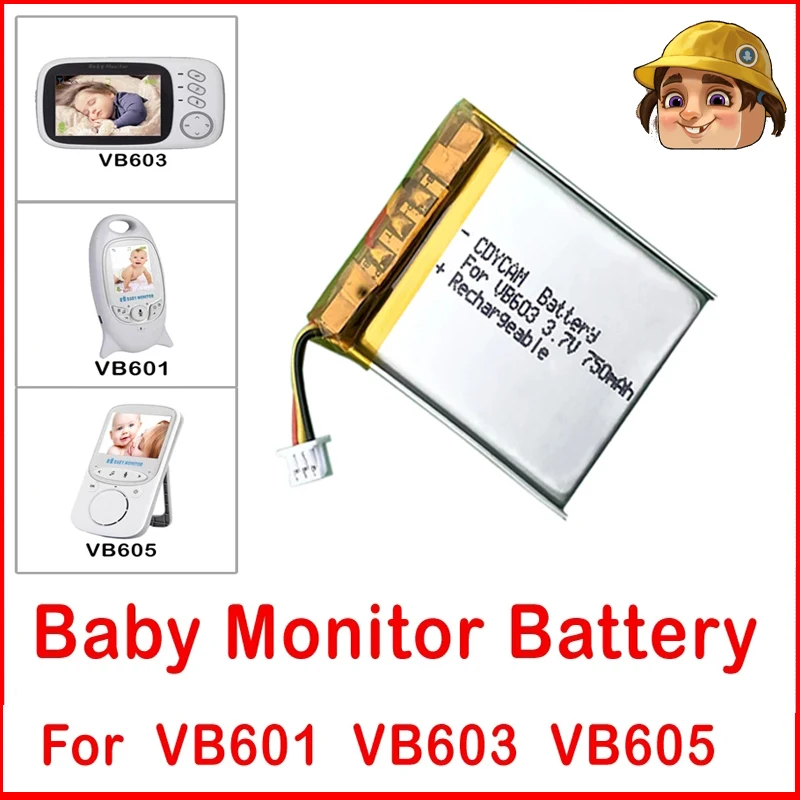 Сменный аккумулятор VB601 VB603 литий-ионный перезаряжаемый 605 в 3 7 мАч 750mAh65 для