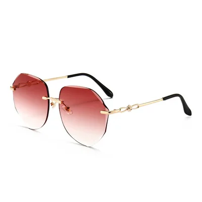

Polygonal Sunglasses For Men And Women Rimless Sunglasses Comfortable Style Cool-Looking Street Shooting European And American