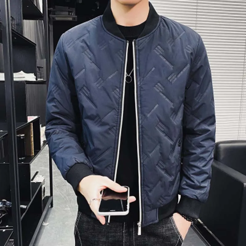Мужская короткая куртка на хлопковой подкладке толстая зимняя теплая оверсайз с