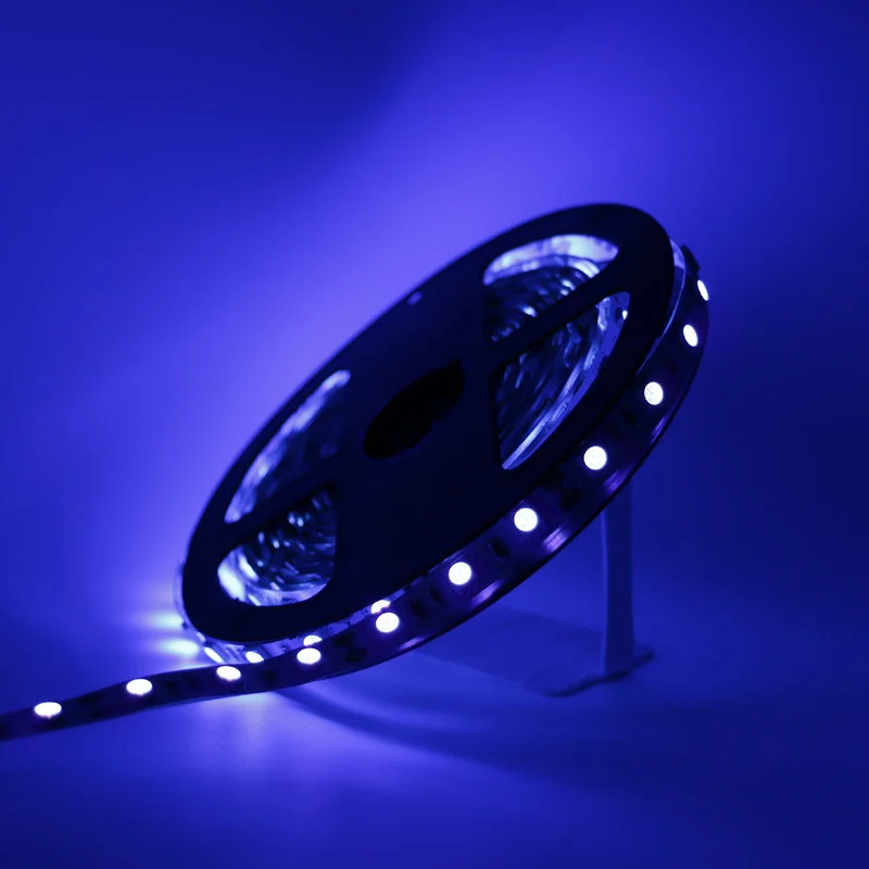 0,5/1/2/3/4/5 M Светодиодные ленты светильник 5050 SMD RGB светодиодный лента не обладает водонепроницаемостью Светодиодные ленты e бар светильник строка праздничный Декор Светильник s DC12V - Испускаемый цвет: Синий