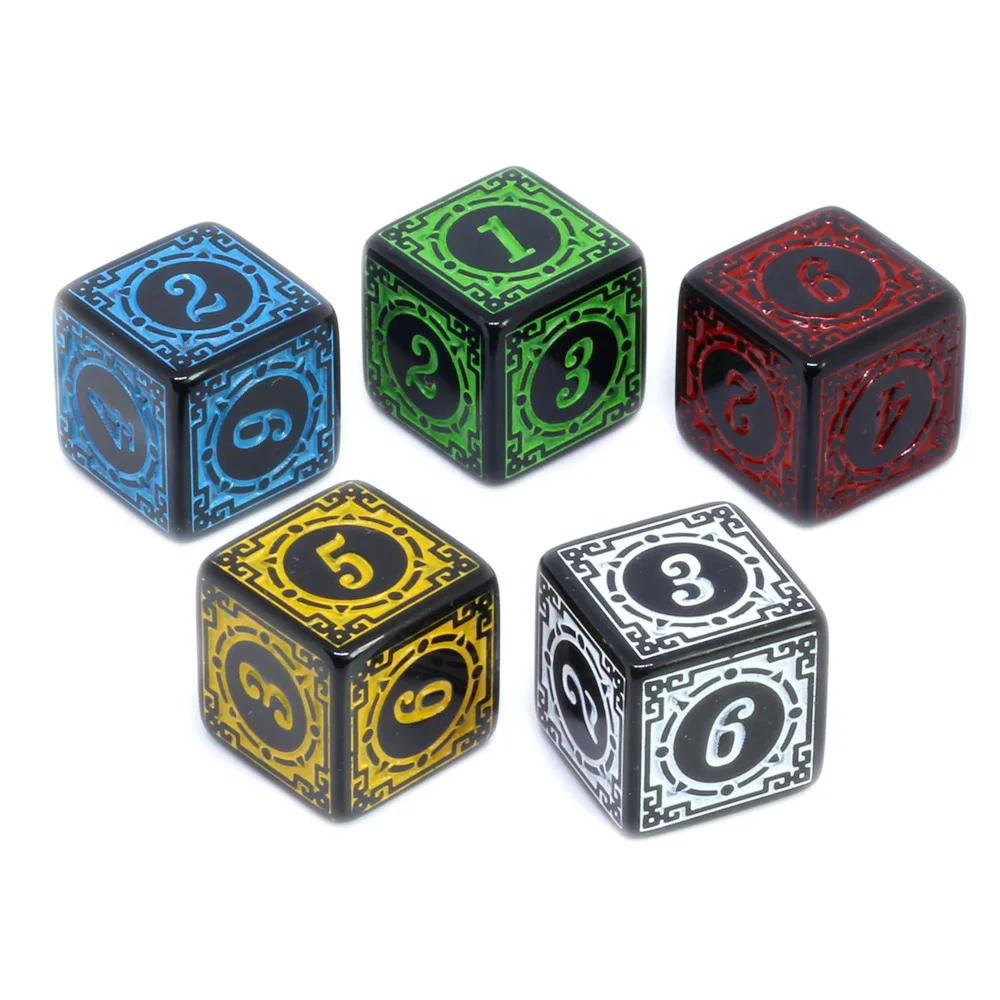 10Pcs Polyhedral Numbers Dice 15mm Square Edge 6 Side Set for Bar Club Party Board Game | Спорт и развлечения