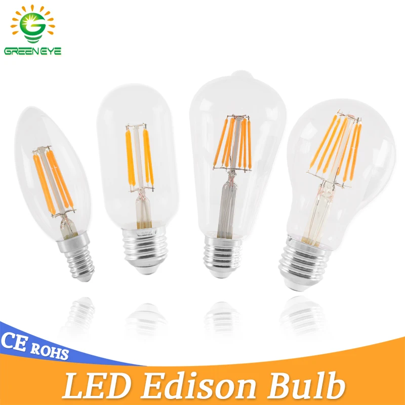 

Led Bulb Dimmable 2w 4w 6w 8w E14 E27 Led Light Bulb A60 ST64 G45 G95 AC 220v 240v Vintage Filament Lamp For Lighting COB Home