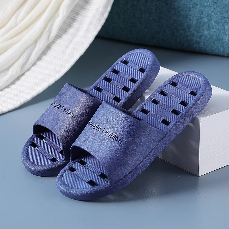 

Hollow Sandals Women's Bathroom Unisex Slippers Anti Slip Breathable Comfortable Slides Soft Casual Flat Indoor Flip Flops 2021