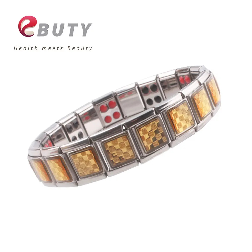 EBUTY Модный Ювелирный Браслет Золотая фольга с 20 FIR &amp Германий баланс энергии