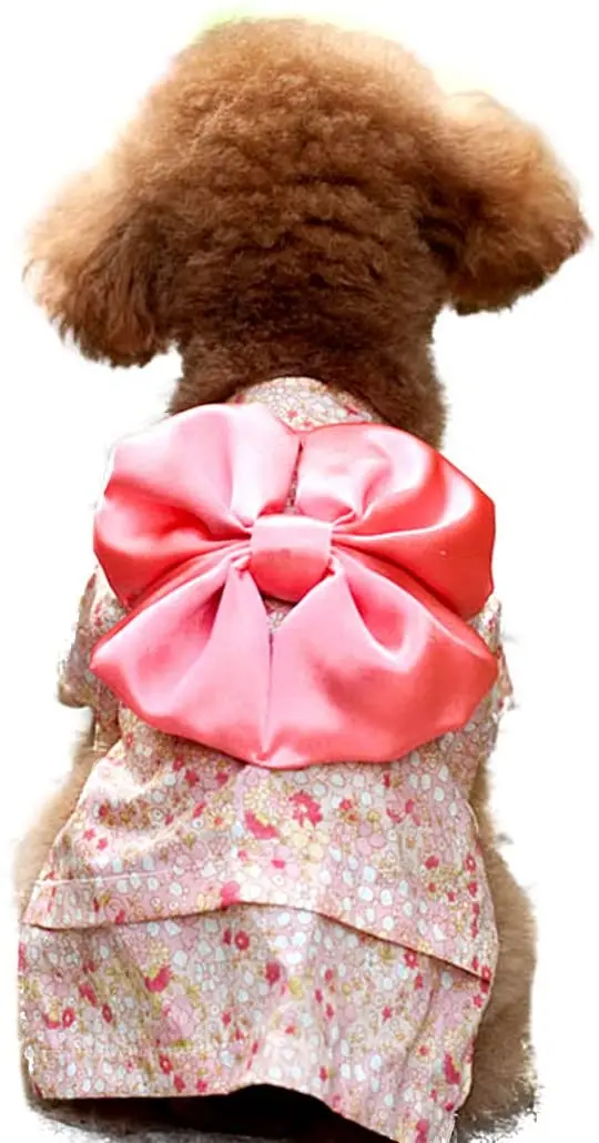 

Dog clothes kimono costume girl floral pet coat puppy clothes cat Halloween costume
