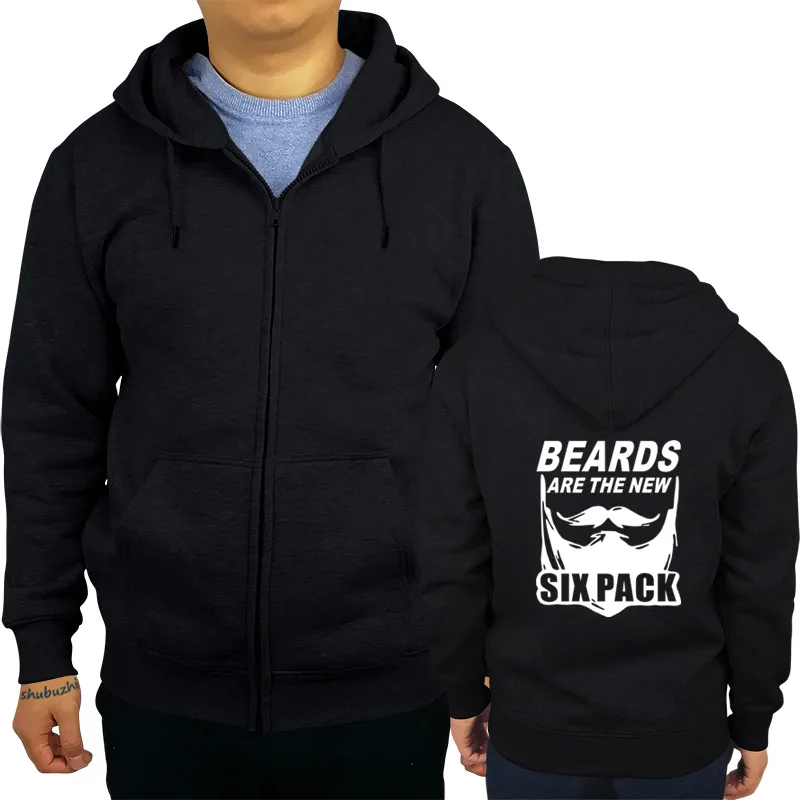 Мужская толстовка с капюшоном beards are the new six pack для парикмахеров модная