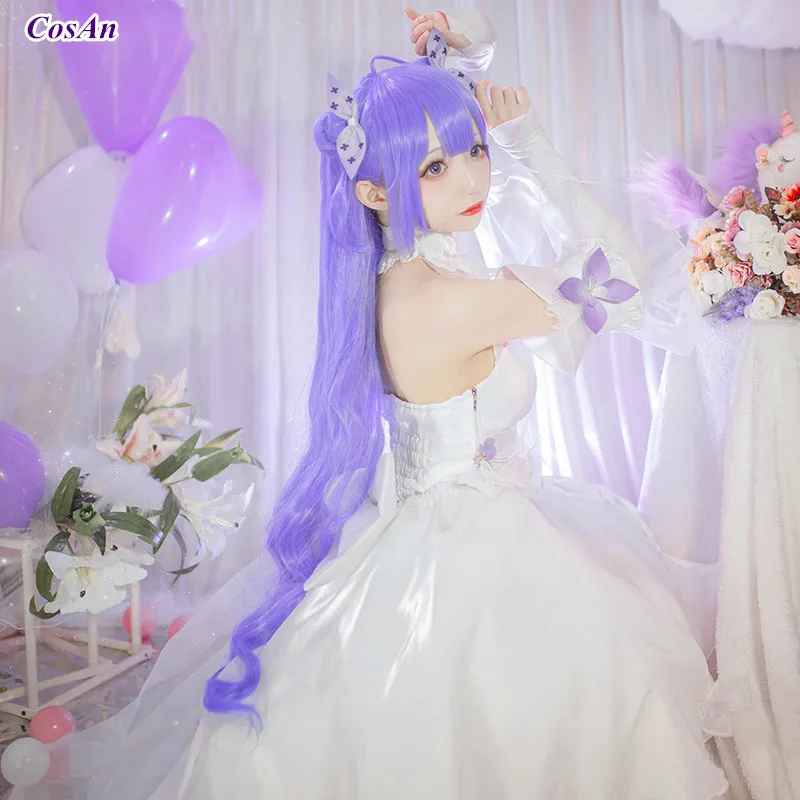 CosAn Game Azur Lane HMS Unicorn Косплей Костюм Высокое качество Прекрасное белое