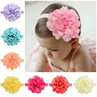 Мягкая повязка для волос, реквизит для фотографий, повязка на голову, повязка на голову с бантом, тюрбан, головной убор для новорожденных, детский аксессуар для маленьких девочек, эластичная Цветочная повязка для детей