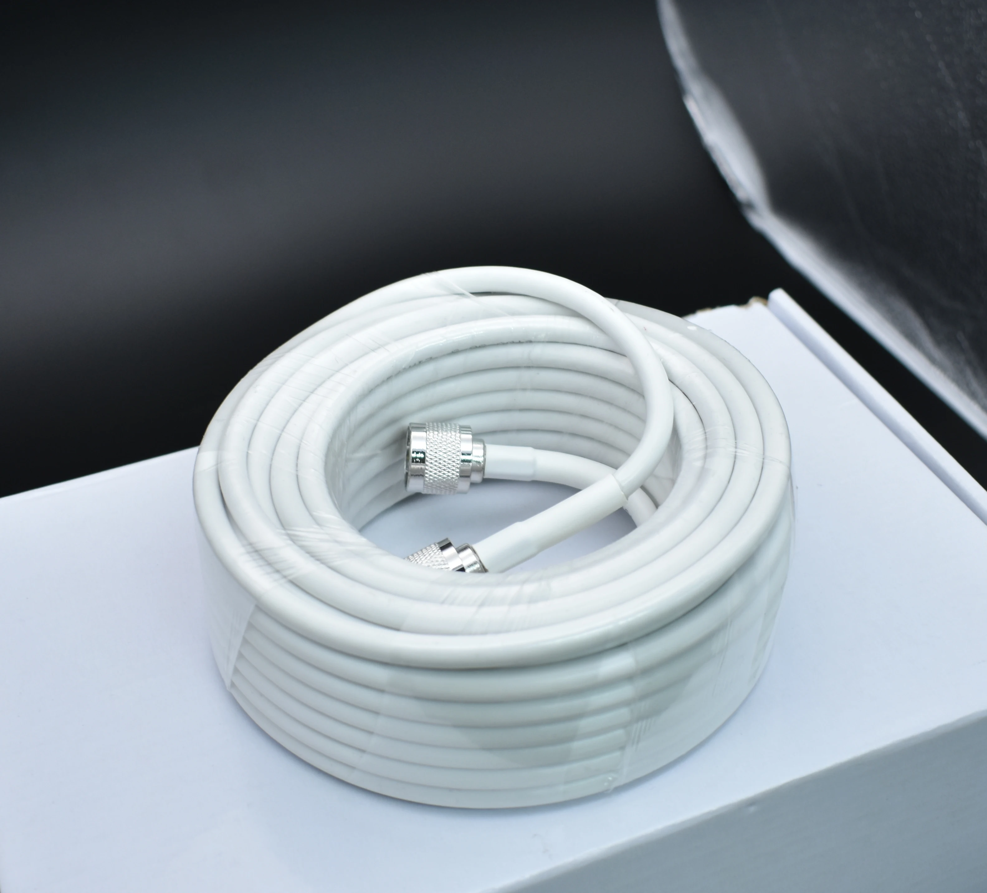 

13 Meters White Cable N male To N male 50ohm RG6 5D Coaxial Cable For 2G 3G 4G Signal Booster Mobile Phone Repeater Amplifier