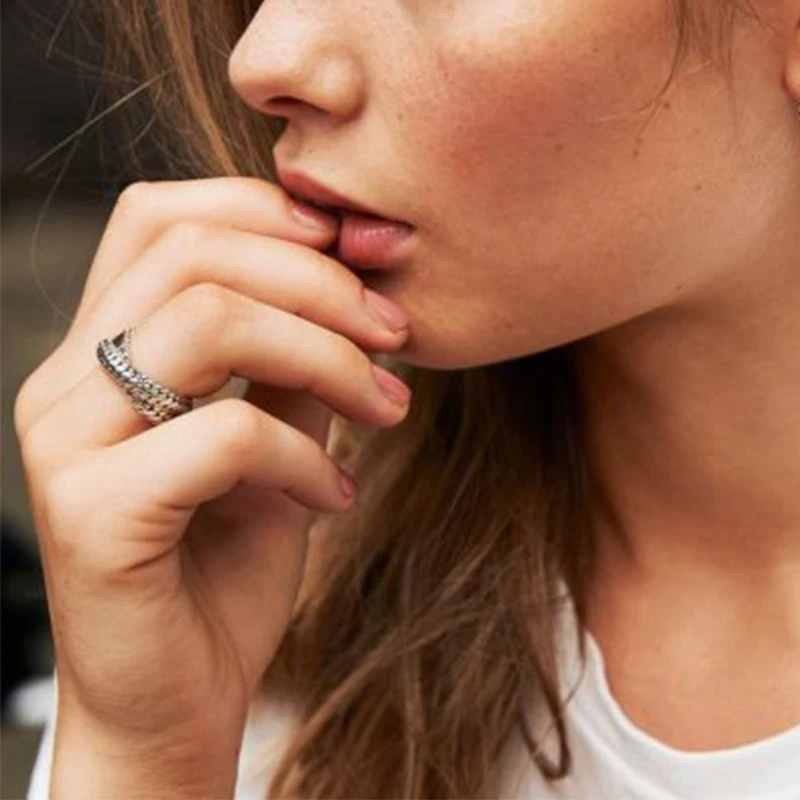 Кольцо Будды с двойной цепью серия Ben ювелирные изделия золотые кольцо из