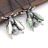 new hot sale trend personality natural shell alloy insect pendant classic party design sense necklace jewelry exquisite gift